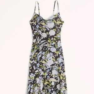 Abercrombie cowl neck maxi dress size small. Black with floral pattern